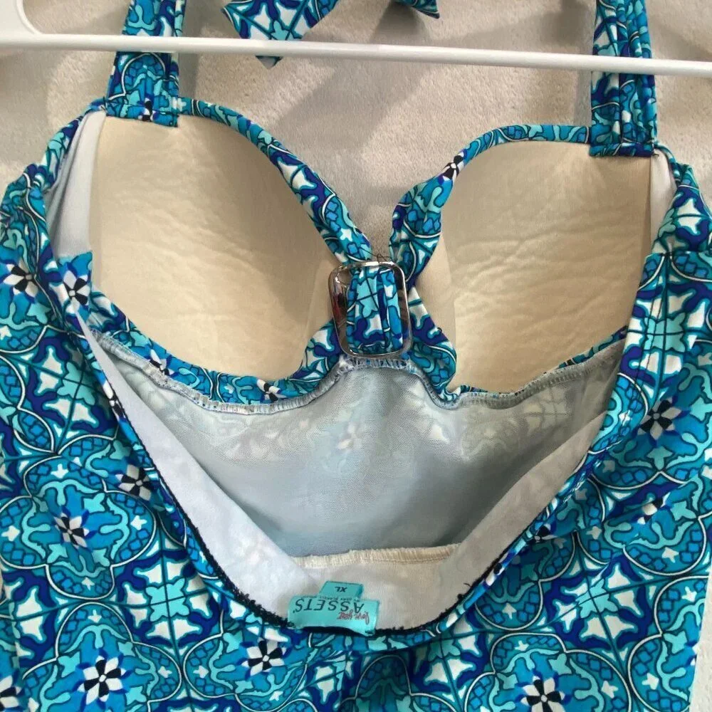 Spanx Fiesta Tile Assets One Piece Swim Bathing Suit Swimsuit Sz XL